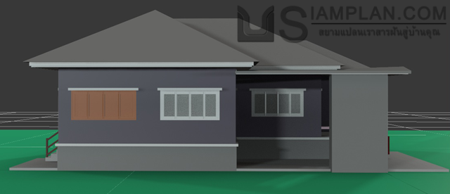 แบบบ้านชั้นเดียว 3 ห้องนอน 2 ห้องน้ำ