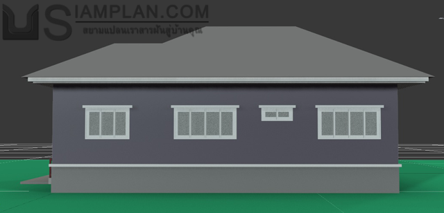 แบบบ้านชั้นเดียว 3 ห้องนอน 2 ห้องน้ำ