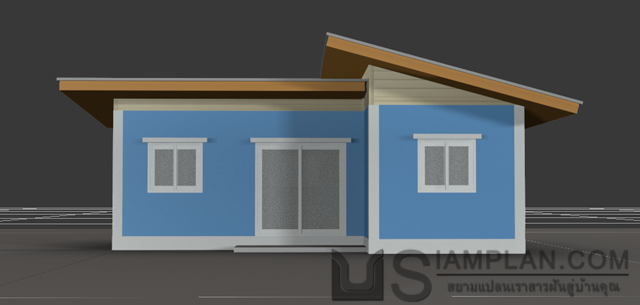 แบบบ้านชั้นเดียว 1 ห้องนอน 1 ห้องน้ำ