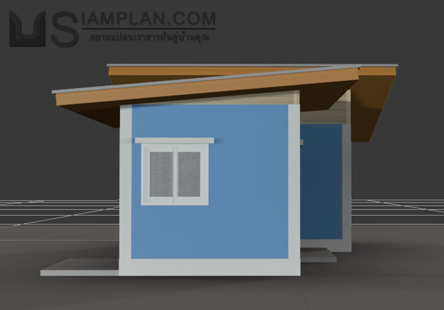แบบบ้านชั้นเดียว 1 ห้องนอน 1 ห้องน้ำ