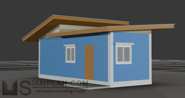 แบบบ้านชั้นเดียว 1 ห้องนอน 1 ห้องน้ำ