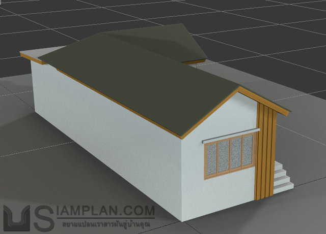 แบบบ้านชั้นเดียว 3 ห้องนอน 1 ห้องน้ำ