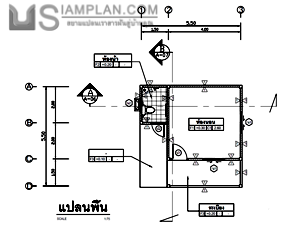 แปลนพื้น บ้านชั้นเดียว 1 ห้องนอน 1 ห้องน้ำ