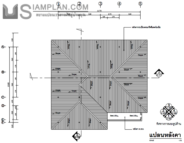 แปลนพื้น บ้านชั้นเดียว 3
 ห้องนอน 4 ห้องน้ำ