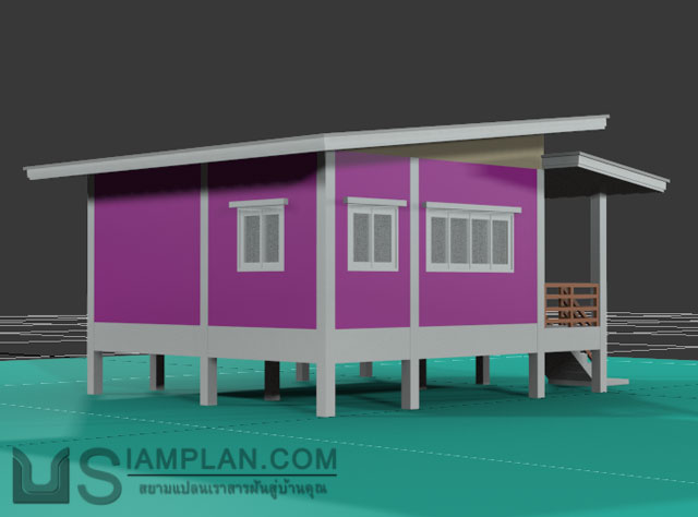 แบบบ้านฟรี 1 ห้องนอน 1 ห้องน้ำ