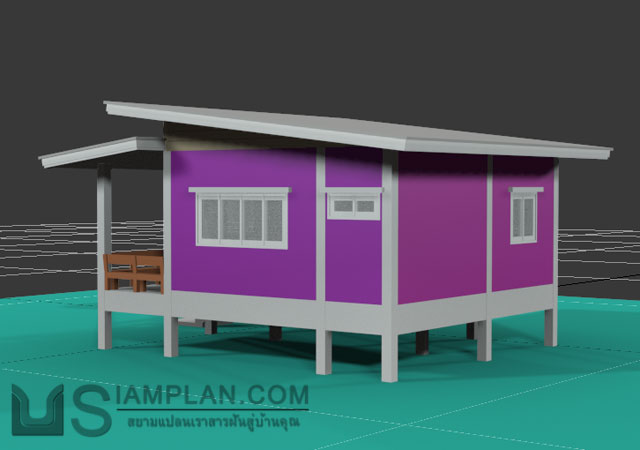 แบบบ้านฟรี 1 ห้องนอน 1 ห้องน้ำ