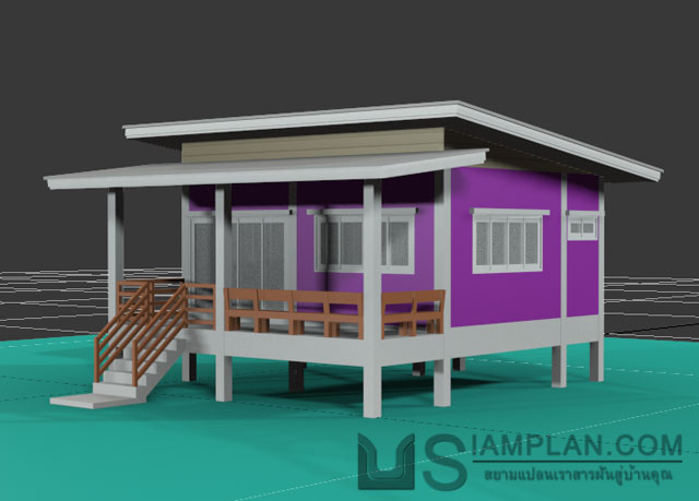 แบบบ้านฟรี 1 ห้องนอน 1 ห้องน้ำ
