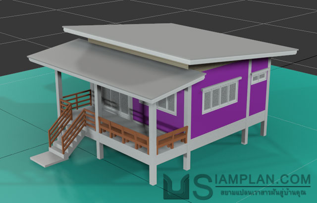 แบบบ้านฟรี 1 ห้องนอน 1 ห้องน้ำ