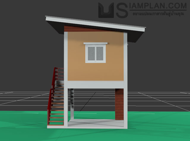 แบบบ้านฟรี 1 ห้องนอน 1 ห้องน้ำ