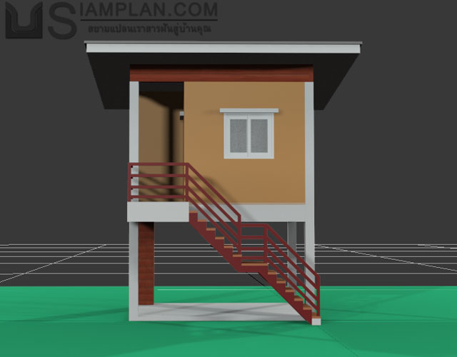 แบบบ้านฟรี 1 ห้องนอน 1 ห้องน้ำ