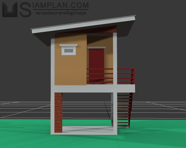 แบบบ้านฟรี 1 ห้องนอน 1 ห้องน้ำ