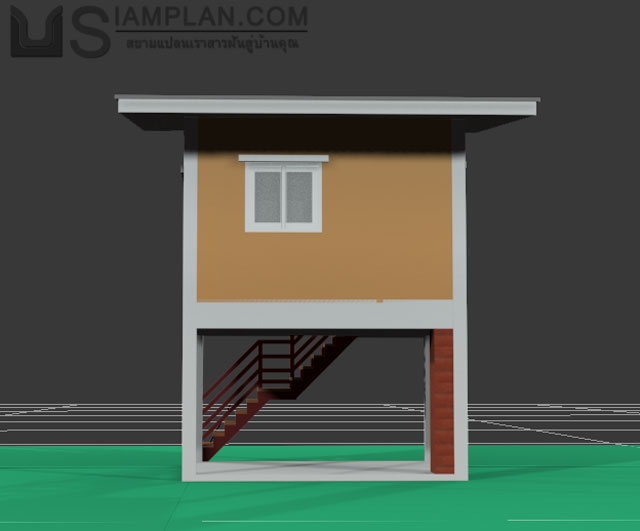 แบบบ้านฟรี 1 ห้องนอน 1 ห้องน้ำ
