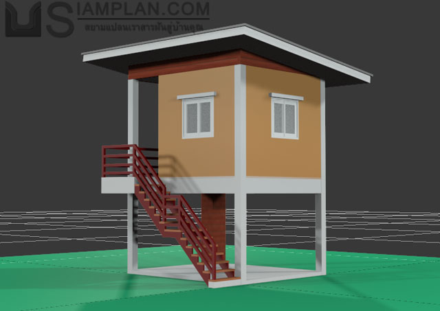 แบบบ้านฟรี 1 ห้องนอน 1 ห้องน้ำ