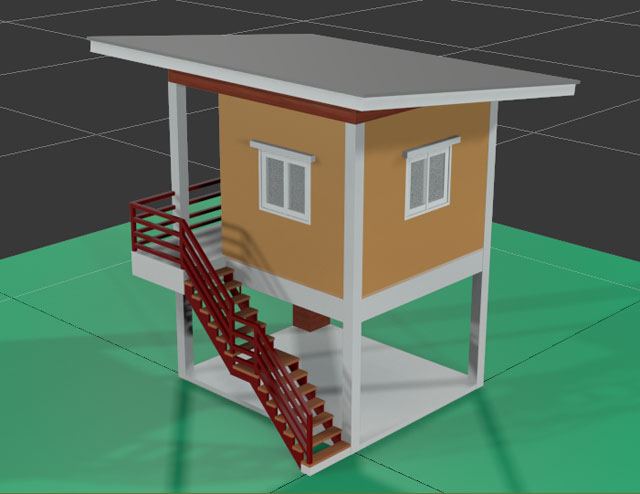 แบบบ้านฟรี 1 ห้องนอน 1 ห้องน้ำ