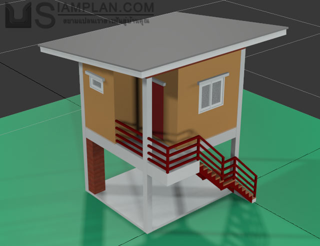 แบบบ้านฟรี 1 ห้องนอน 1 ห้องน้ำ