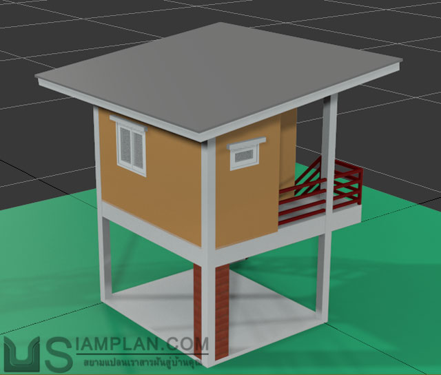 แบบบ้านฟรี 1 ห้องนอน 1 ห้องน้ำ