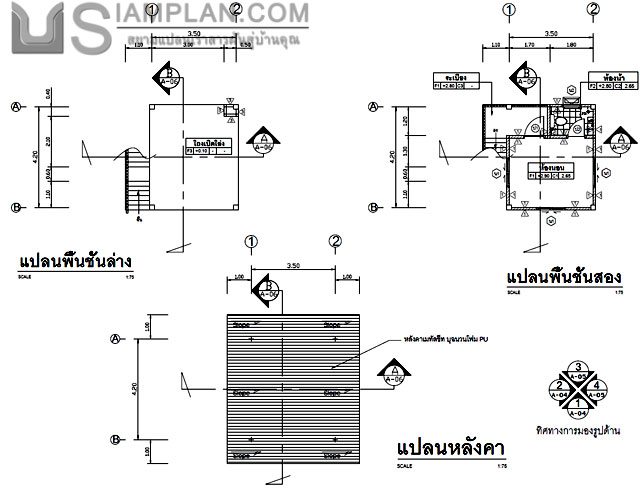 แบบบ้านฟรี 1 ห้องนอน 1 ห้องน้ำ