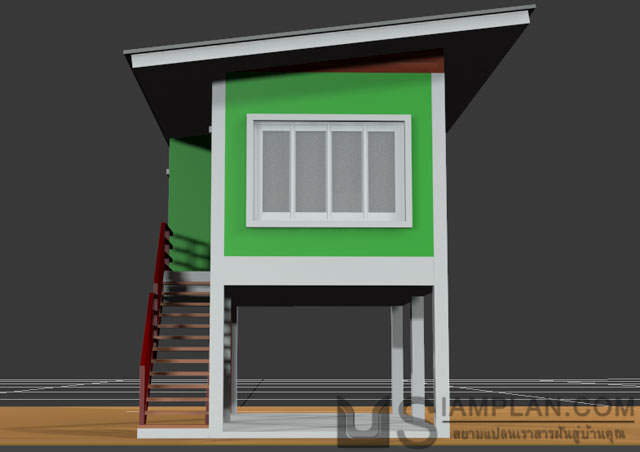 แบบบ้านฟรี 1 ห้องนอน 1 ห้องน้ำ