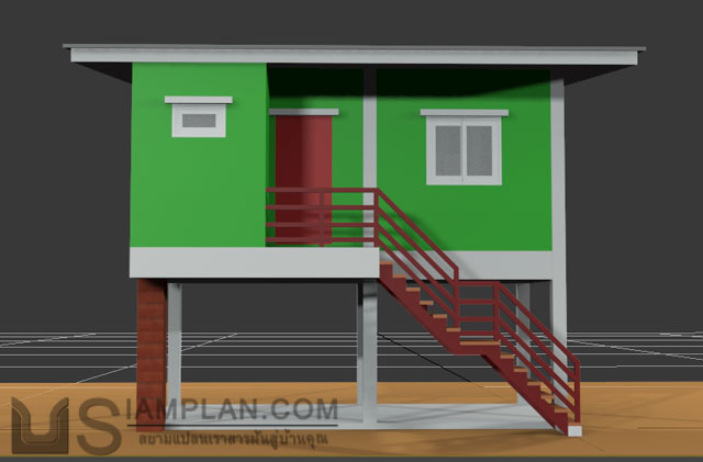แบบบ้านฟรี 1 ห้องนอน 1 ห้องน้ำ