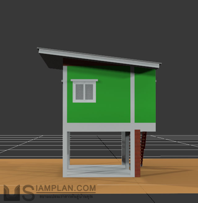 แบบบ้านฟรี 1 ห้องนอน 1 ห้องน้ำ