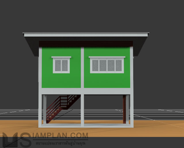 แบบบ้านฟรี 1 ห้องนอน 1 ห้องน้ำ
