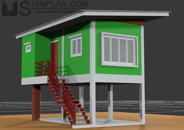 แบบบ้านฟรี 1 ห้องนอน 1 ห้องน้ำ