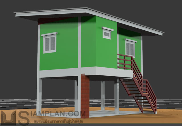 แบบบ้านฟรี 1 ห้องนอน 1 ห้องน้ำ