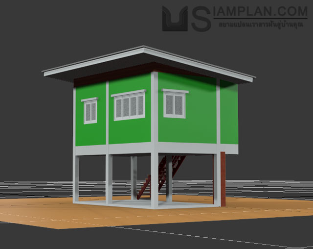แบบบ้านฟรี 1 ห้องนอน 1 ห้องน้ำ