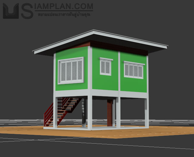 แบบบ้านฟรี 1 ห้องนอน 1 ห้องน้ำ