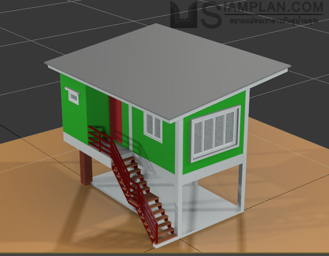 แบบบ้านฟรี 1 ห้องนอน 1 ห้องน้ำ
