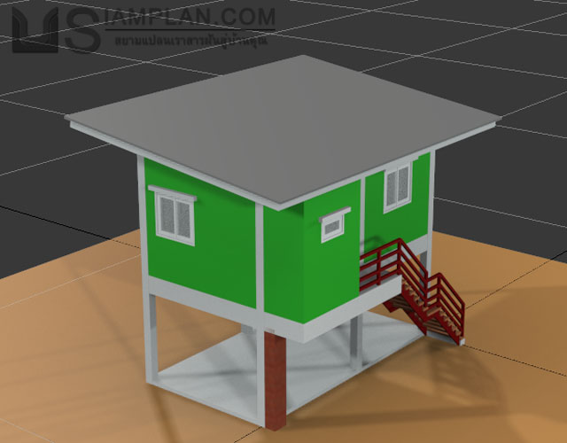 แบบบ้านฟรี 1 ห้องนอน 1 ห้องน้ำ