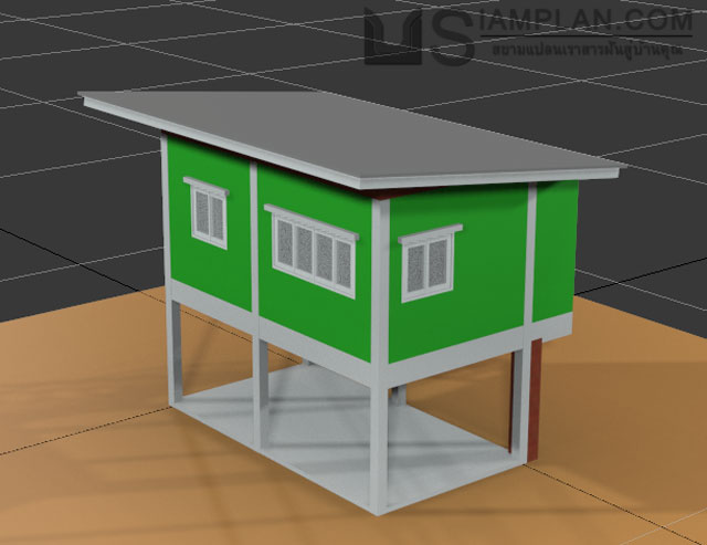 แบบบ้านฟรี 1 ห้องนอน 1 ห้องน้ำ