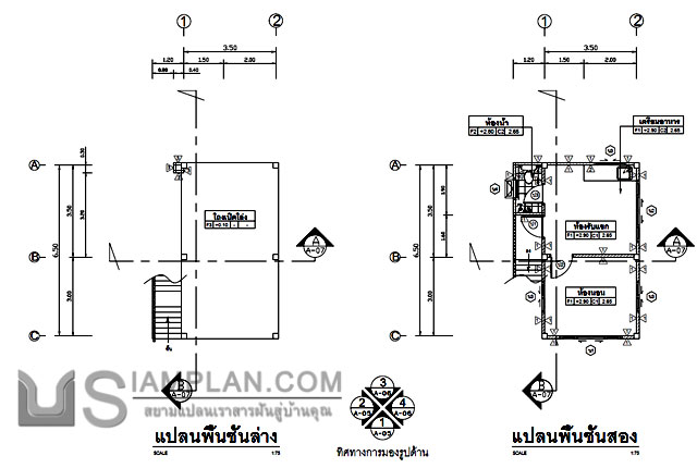 แบบบ้านฟรี 1 ห้องนอน 1 ห้องน้ำ