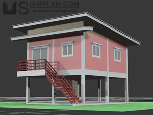 แบบบ้านฟรี 2 ห้องนอน 1 ห้องน้ำ