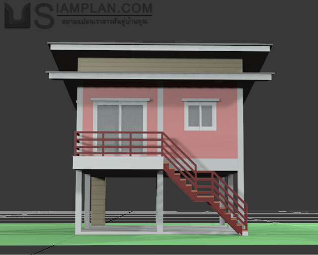 แบบบ้านฟรี 2 ห้องนอน 1 ห้องน้ำ