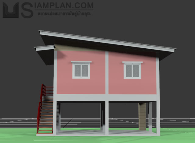 แบบบ้านฟรี 2 ห้องนอน 1 ห้องน้ำ