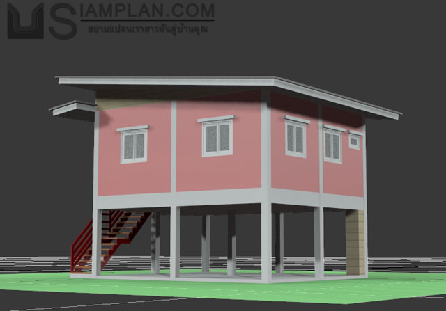 แบบบ้านฟรี 2 ห้องนอน 1 ห้องน้ำ