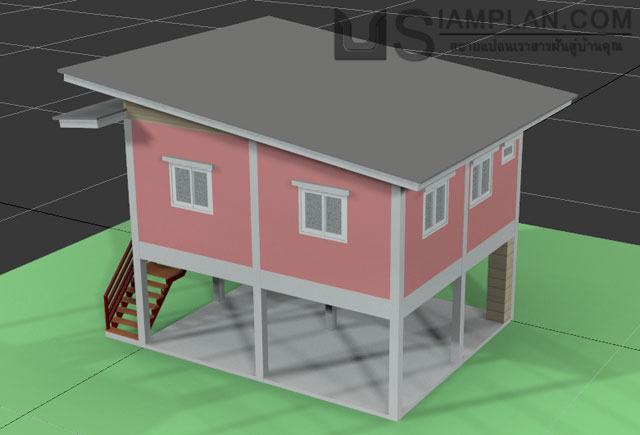 แบบบ้านฟรี 2 ห้องนอน 1 ห้องน้ำ