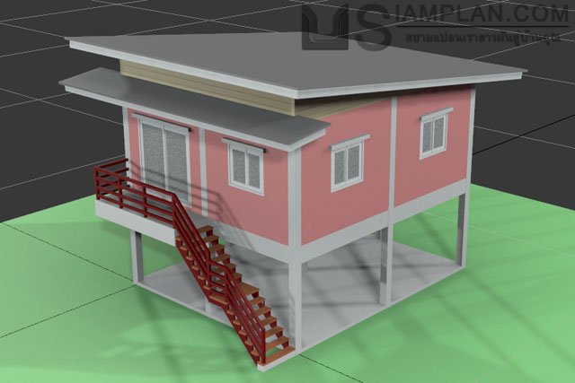 แบบบ้านฟรี 2 ห้องนอน 1 ห้องน้ำ