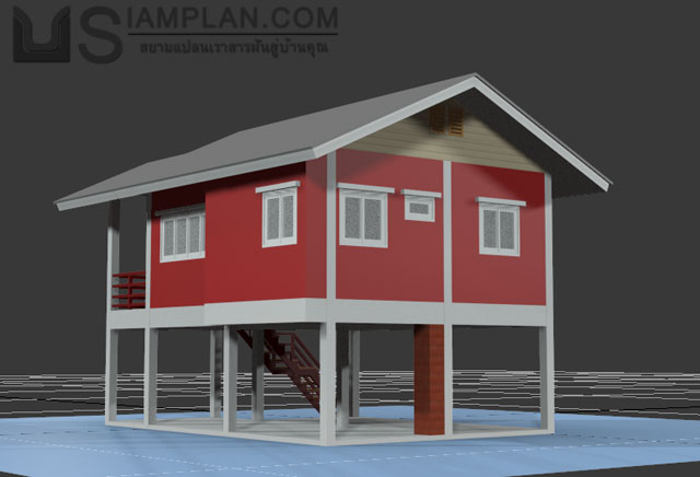 แบบบ้านฟรี 2 ห้องนอน 1 ห้องน้ำ