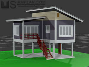 แบบบ้านฟรี 1 ห้องนอน 1 ห้องน้ำ