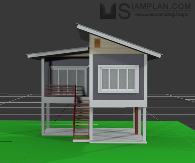 แบบบ้านฟรี 1 ห้องนอน 1 ห้องน้ำ