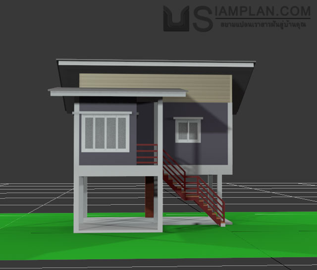 แบบบ้านฟรี 1 ห้องนอน 1 ห้องน้ำ