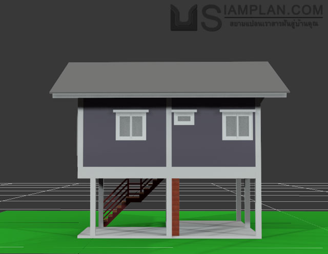 แบบบ้านฟรี 1 ห้องนอน 1 ห้องน้ำ