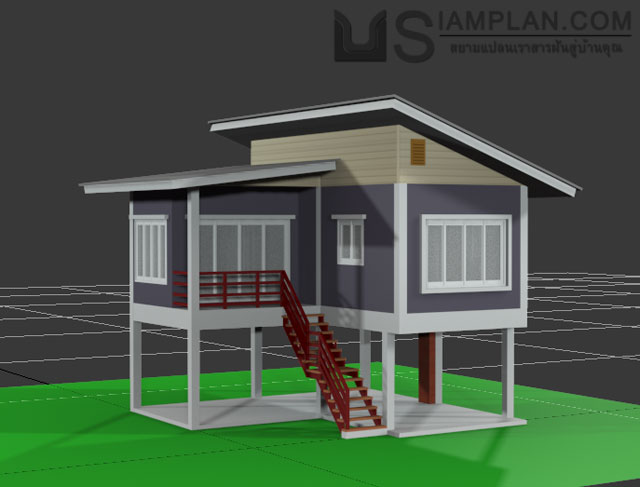 แบบบ้านฟรี 1 ห้องนอน 1 ห้องน้ำ
