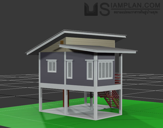 แบบบ้านฟรี 1 ห้องนอน 1 ห้องน้ำ