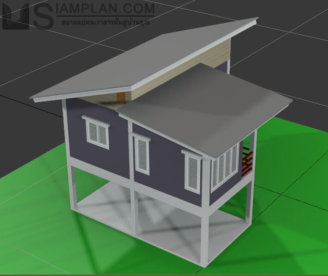 แบบบ้านฟรี 1 ห้องนอน 1 ห้องน้ำ