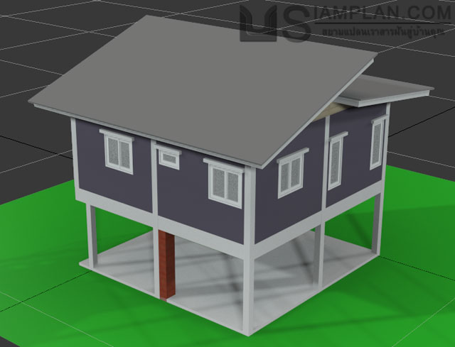 แบบบ้านฟรี 1 ห้องนอน 1 ห้องน้ำ