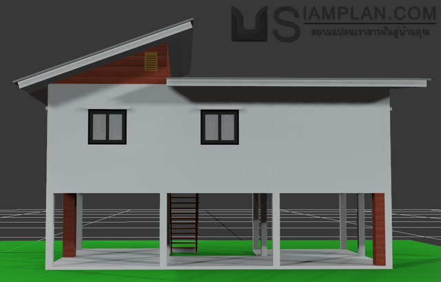 แบบบ้านฟรี 2 ห้องนอน 2 ห้องน้ำ