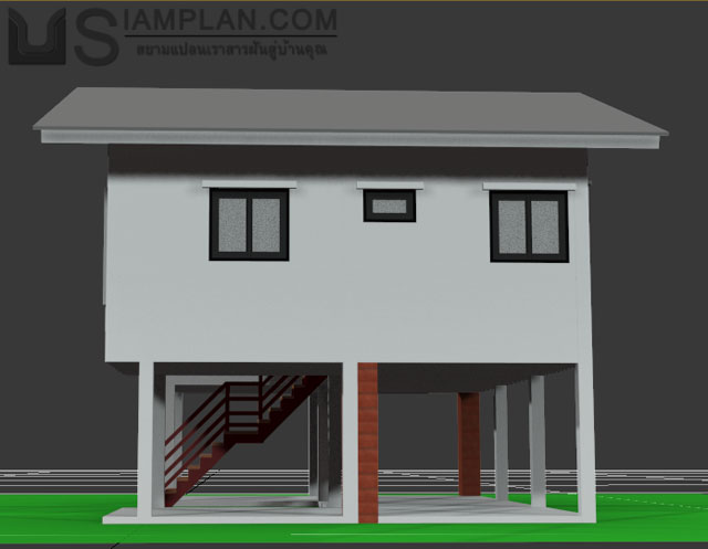 แบบบ้านฟรี 2 ห้องนอน 2 ห้องน้ำ